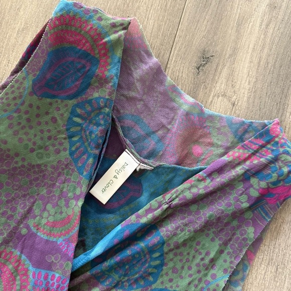 Anthropologie Daisy & Clover Boho Colorful V Neck Blouse - Picture 5 of 5